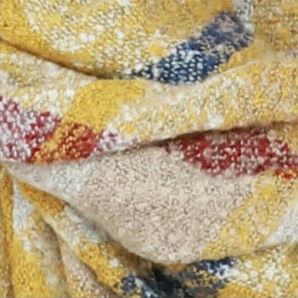 Blanket Scarf Western Yellow Plaid - Picture 7 of 10